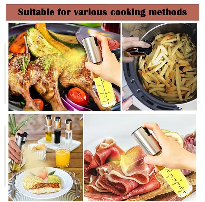 DUTHINGS Oil Sprayer for Cooking, Glass Olive Oil Spray Bottle with ABS Top, Oil Dispenser for Kitchen, Cooking Oil Dispenser for Air Fryer and Cooking