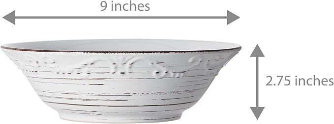 Pfaltzgraff Trellis Serve Bowl, 9", White