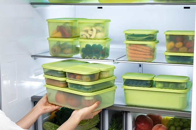 LocknLock Fresh-Block Plastic Food Storage Container | Produce Storage Containers for Fridge | Vegetable & Fruit Storage Containers for Fridge, Airtight Storage, Microwave & Dishwasher Safe, 1.5L