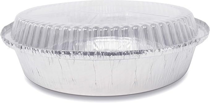 (360 Pack) Premium 6-Inch Round Foil Pans with Plastic Dome Lids l Heavy Duty l Disposable Aluminum Tin for Roasting, Baking, or Cooking