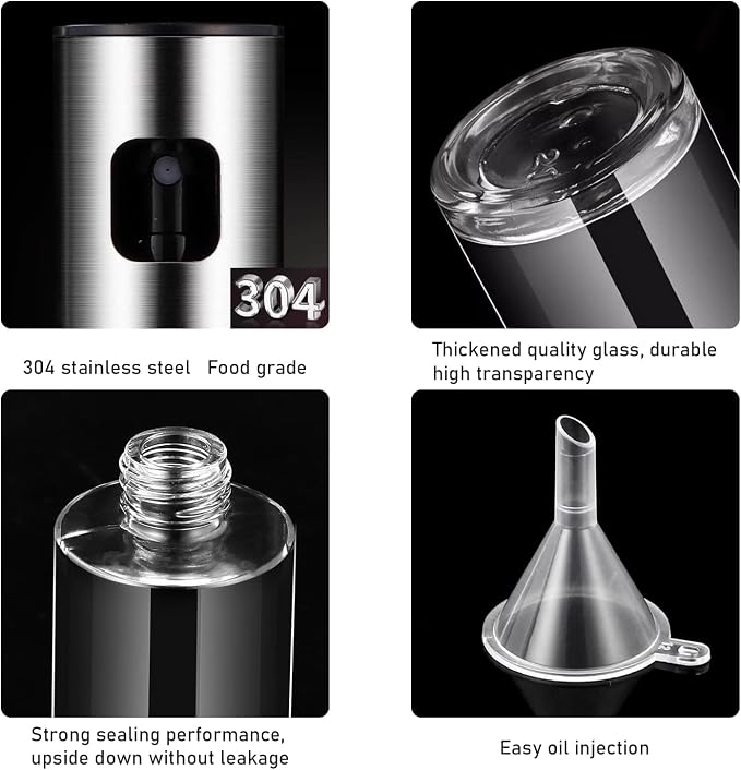 Oil Sprayer for Cooking, Olive Oil Sprayer Mister with Scale, 100ml Olive Oil Spray Bottle, Air Fryer Vegetable Vinegar Oil Portable Mini Kitchen Gadgets for Baking, Salad, Grilling, BBQ, Roasting