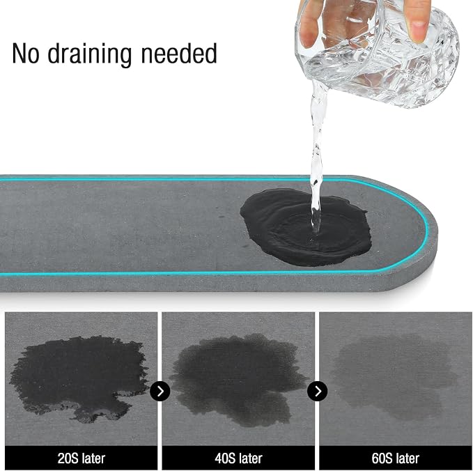 Sink Caddy Kitchen Sink Organizer, Sponge & Brush Holder, Stone Drying Mat | Space-Saving Sink Sponge Holder with Full-Size Tool Storage, Fits Most Sinks, Kitchen Sink Accessory and Countertop Organizer