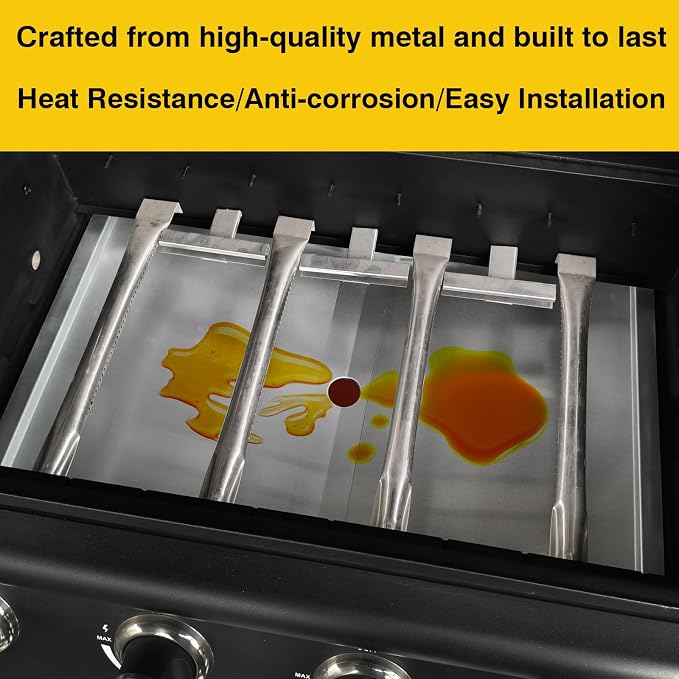 BBQCuker Universal Grease Tray with Catch Pan for Nexgrill, Dyna-Glo, Expert Grill, Kenmore, BHG and Grill Replacement Parts, Adjustable 24"-30" Drip Pan for 4/5 Burner Gas Grill