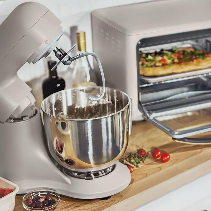 5.3 Qt Stand Mixer, 300W Electric Kitchen Mixer with 12 Speeds, Tilt Head Design, Stainless Steel Bowl, Dough Hook Whisk Beater Splash Guard (Wildflower Porcini Taupe)