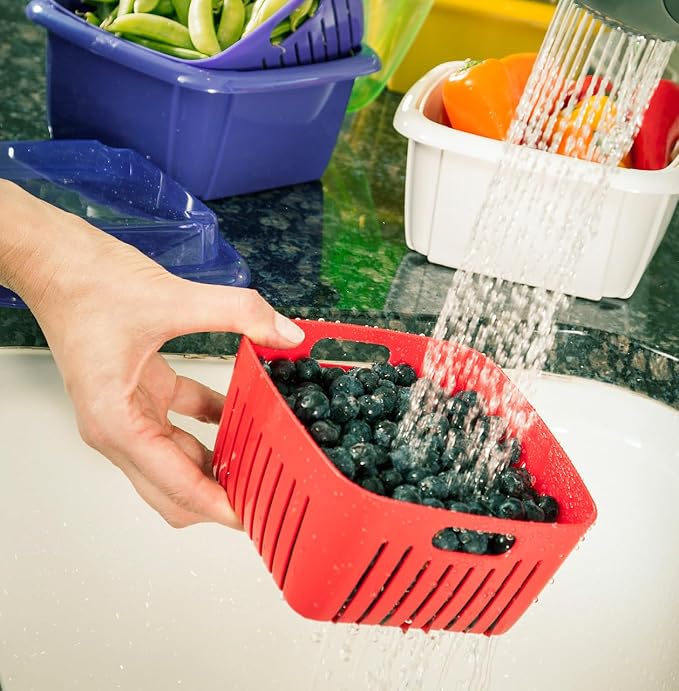Hutzler Berry Keeper Box, 1 Quart, Red