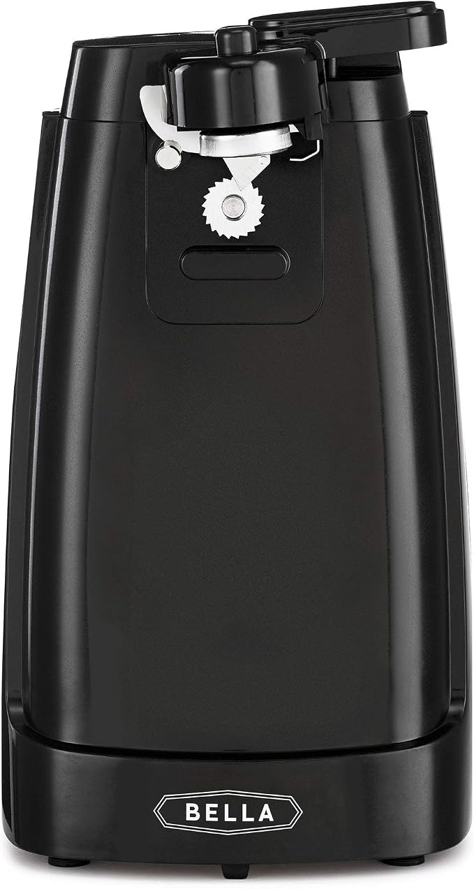 bella Electric Can Opener and Knife Sharpener, Black
