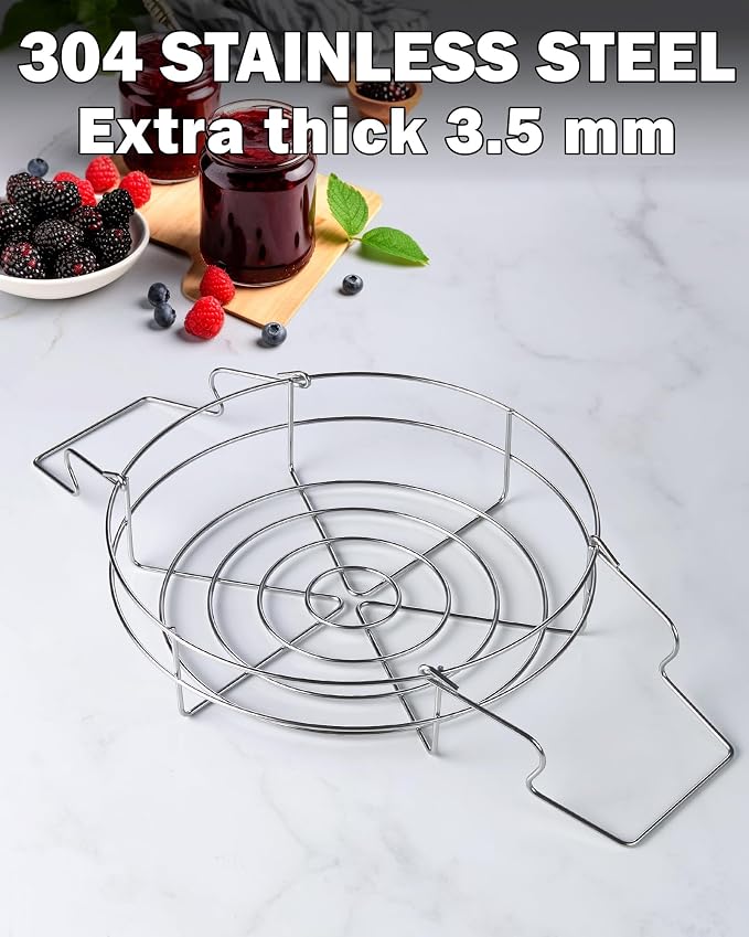 Cook N Home Stainless Steel Water Bath Canning Pot with rack and Lid, | 20 Quart Large Pots Steam Canner - Home Canning Pot for Preserving, Pickling and Jams, All Stovetops Compatible