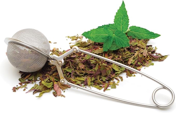 HIC Kitchen Snap Ball Tea Infuser, 18/8 Stainless Steel, For Loose Leaf Tea and Mulling Spices