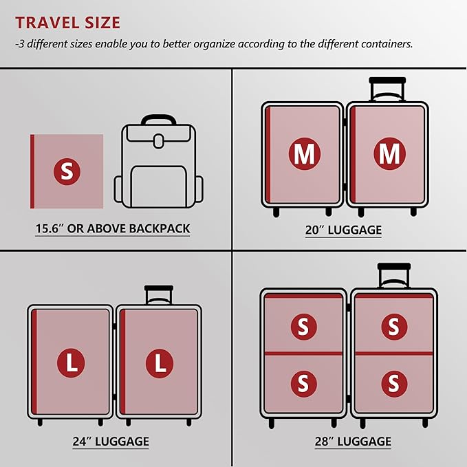 Travel Vacuum Bags for Clothing with Rechargeable Pump 30 Combo, Black | Compression Packing Cubes Organizer Storage for Luggage Suitcase, Space Saver Seal Bags for Vacation Cruise