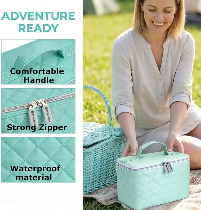 Hand Mixer Storage Case for KitchenAid 5, 6, 7 and 9 Speed Mixers | Portable Design With Carry Handle For Home Bakers, Kitchen Storage, Baking Classes And Travel, Green - Case Only