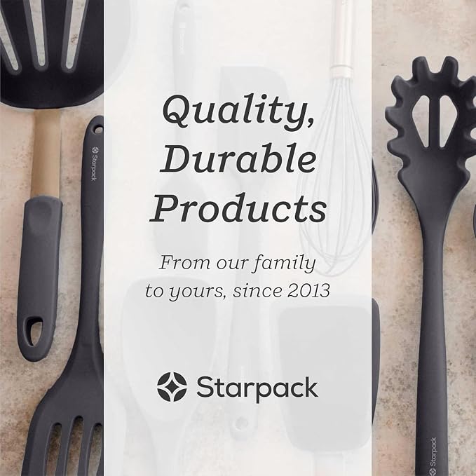 Starpack Get a Grip Silicone Kitchen Tongs (2-Pack, 9" + 12") - LFGB Non Toxic, 600°F Heat Resistant, BPA-Free - Heavy-Duty Stainless Steel, Locking - Dishwasher Safe for Nonstick Cookware