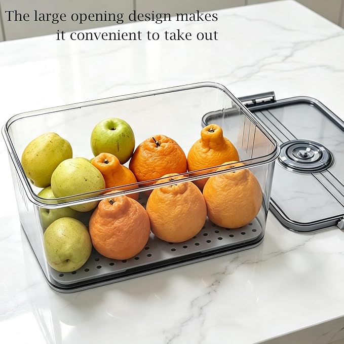Bread Box Bread Boxes with Lid for Kitchen Counter, Airtight Loaf Bread Storage Container,Large Time Recording Bread Keeper for Homemade Bread, Toast, Bagel, Donut and Cookies ,Not dishwasher safe