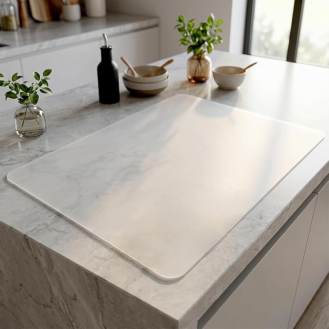 36” x 24”Silicone mat, Large Silicone Heat-Resistant mat, Kitchen countertop Non-Slip mat, Craft Table placemat.(Translucent)