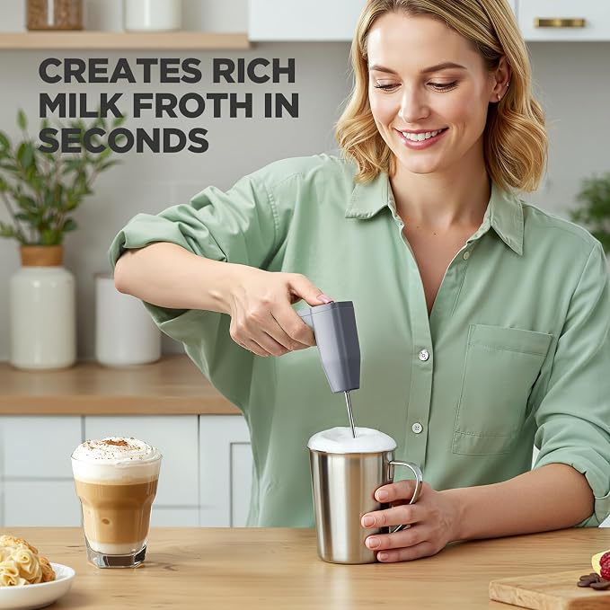 Tastyle Single Serve Coffee Maker with Built-in Detachable Milk Frother | For K Cups & Grounds, 40oz Removable Water Tank, 6 Brew Sizes, 2 Drip Trays, BPA Free, Fits 7.3" Travel Mug, K330MF, Gray
