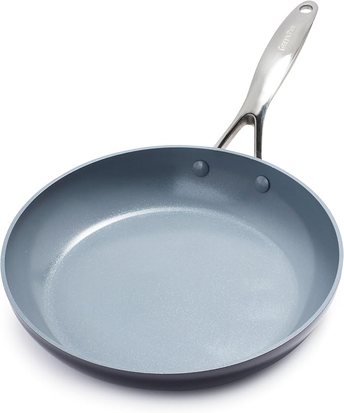 GreenPan Valencia Pro Hard Anodized Healthy Ceramic Nonstick 10" Frying Pan Skillet, PFAS-Free, Induction, Dishwasher Safe, Oven Safe, Gray | PFAS-Free Nonstick Skillet, Induction Ready, All Stovetop Compatible, Eggs & Omelets, Dishwasher Safe, Oven Sa...