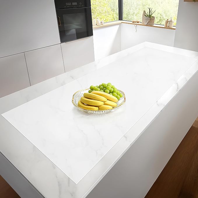 Silicone Mat Roll, Heat Resistant Kitchen Countertop Protector | 17IN X 5FT, White | Non-Slip Table Mat Desk Saver Pad, Multi-functional Cuttable Silicone Mats, Craft Mat