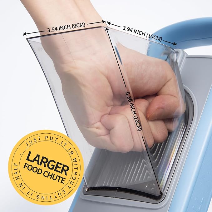 Safe Mandoline Slicer for Kitchen, Vegetable Chopper, Zucchini Spiralizer | Safe Mandoline Slicer, French Fry Cutter For Potatoes, Potato Slicer, Food Chopper, Adjustable Thickness 0.1-8 mm with Brush