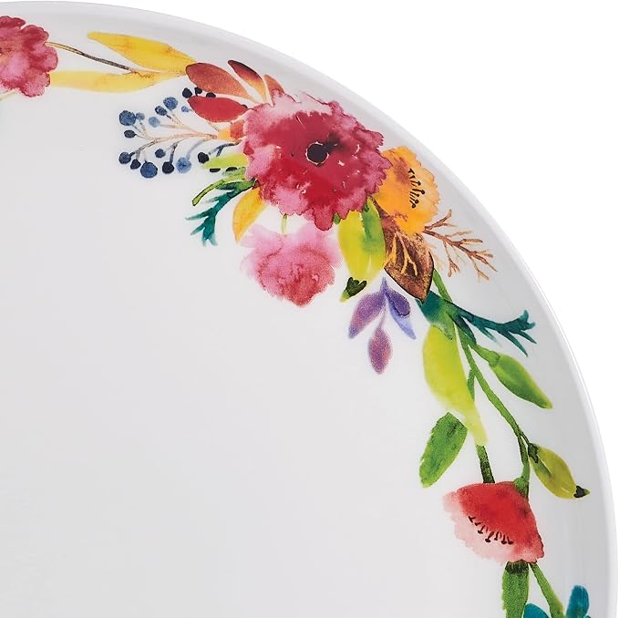 Mikasa Karina Bone China Lightweight Chip Resistant 12 Piece Dinnerware Set, Service for 4