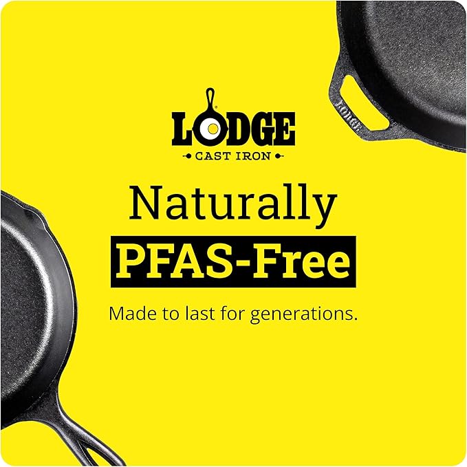 Lodge Cast Iron Combo Cooker - PFAS-Free 2-in-1 3.2 Quart Deep Pot and 10.25 Inch Skillet Set - Dutch Oven with Skillet Lid for Sourdough, Frying, and Camping - Made in the USA