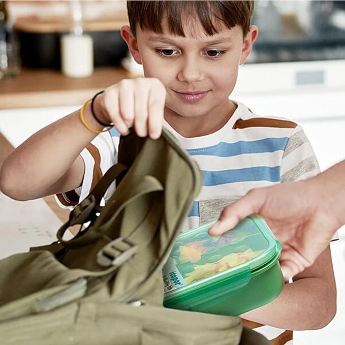 Itopor Bento Box for Kids & Adults, Lunch Box 46 oz / 1400ml, Sage Green | Wheat straw material, BPA-free, leakproof, 3 compartments, microwave & dishwasher safe, for school, office & travel