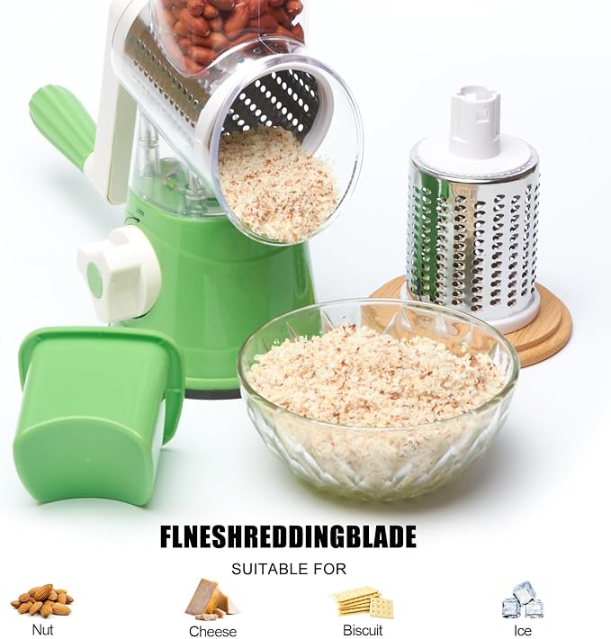 Cheese Grater Cheese Grater With Handle Rotary Cheese Grater With Handle Premium Rotary Cheese Grater With Hand Crank - Perfect For Family Chefs And Cheese Lovers (Red)