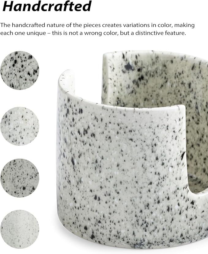 Zoeeker Sponge Holder for Kitchen Sink, Ceramic Dish Sponge Drying Rack | Dish Brush Holder Kitchen Storage Accessories Scrubby Caddy Scouring Pad Holder for Bathroom, Countertop, Speckled Glaze