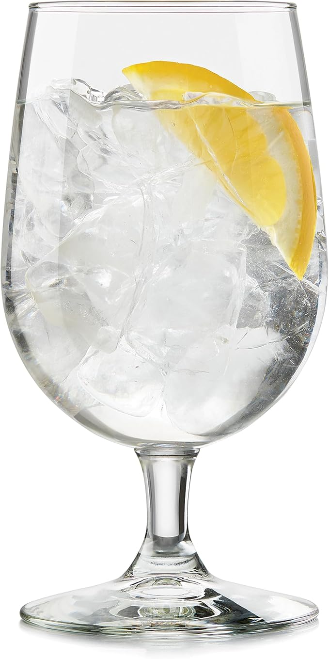 Libbey 7513 Vina Goblet Glasses, 16-ounce, Set of 12