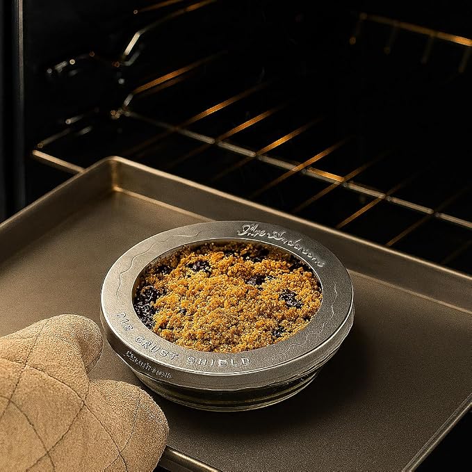 Mrs. Anderson's Baking Individual Pie Crust Protector Shields, Set Of 2, For Mini Pies And Pot Pies, Fits Up To 5-Inch Pie Plates, Prevents Over-Browning And Spills