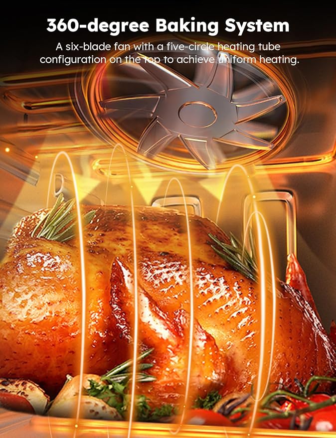 Nuwave Brio 15.5Qt Air Fryer Rotisserie Oven, 50°-425°F Temp Controls