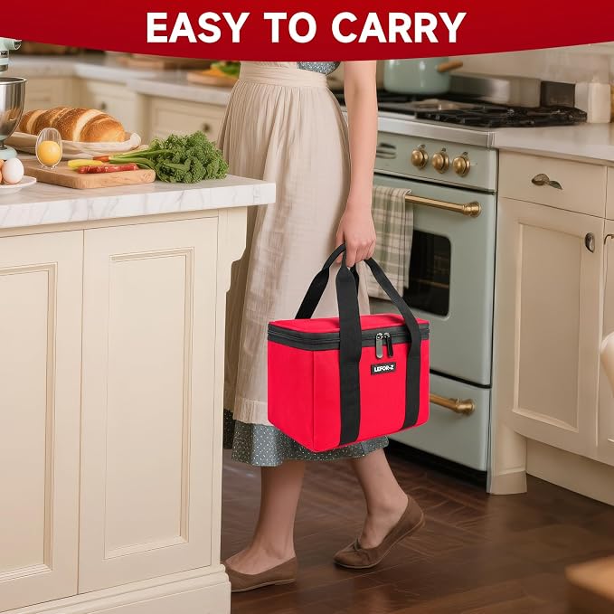 Carrying Bag Case Fits for KitchenAid 5/6/7/9 Ultra Power Speed Hand Mixers | Hand Mixer Travel Bag,Portable Storage Organized Case Fits for Kitchen Aid Mixer Accessories,Red(Bag Only)