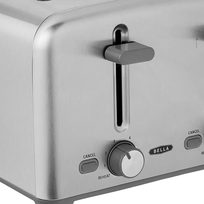 bella 4 Slice Toaster, Extra Wide Slots, Stainless Steel