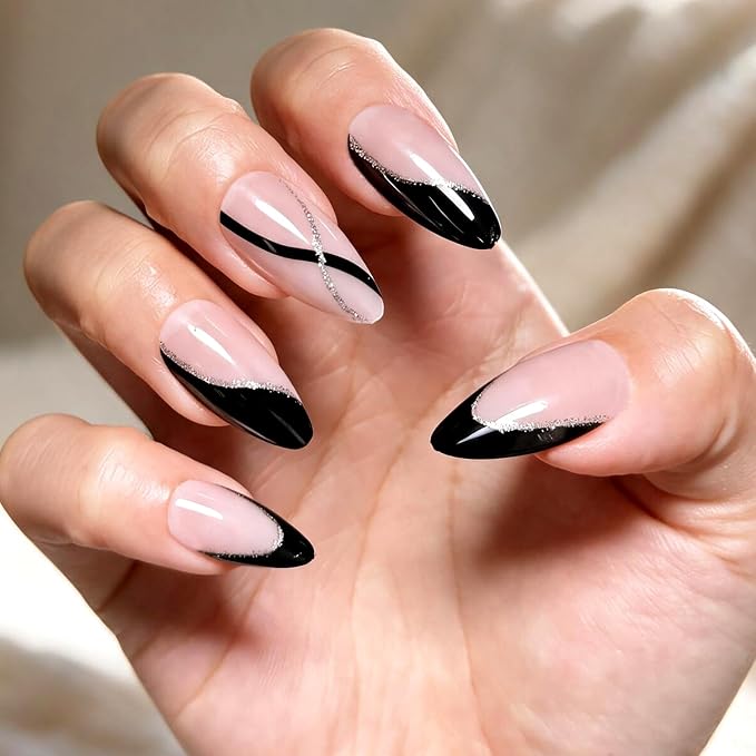 6 Packs (144 Pcs) | Reusable Press on Nails | cute nails | 6-Style Bundle | 12 Sizes | Each Style 24 Pcs | Luxury Chrome & 3D