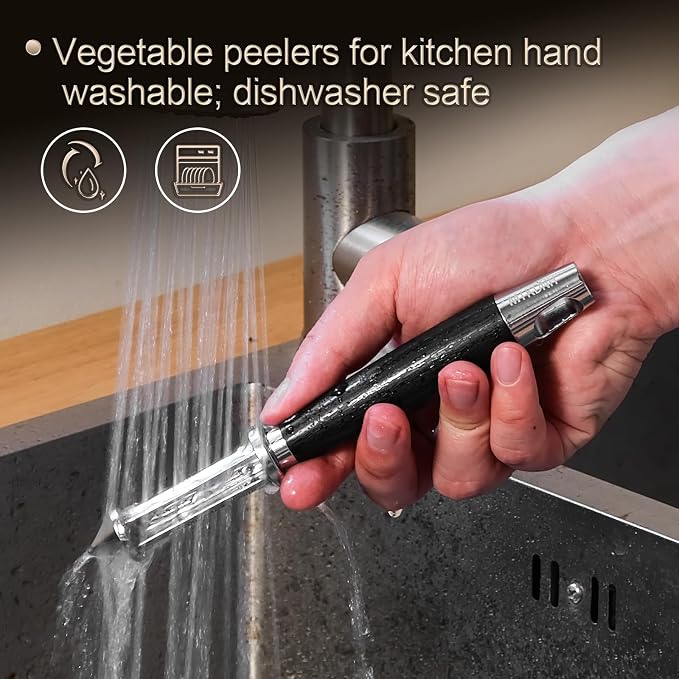 Multi-functional julienne peeler for vegetable | standout features : Die-cast body — avoids cracking or blade detachment over time