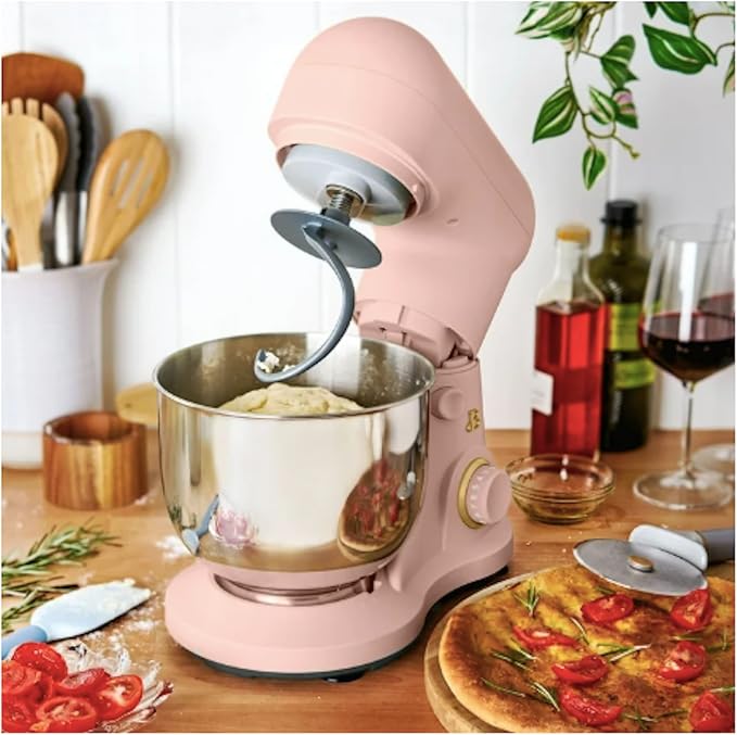 3.5 Qt Stand Mixer, with Flat Beater, Dough Hook, Whisk (Pink)