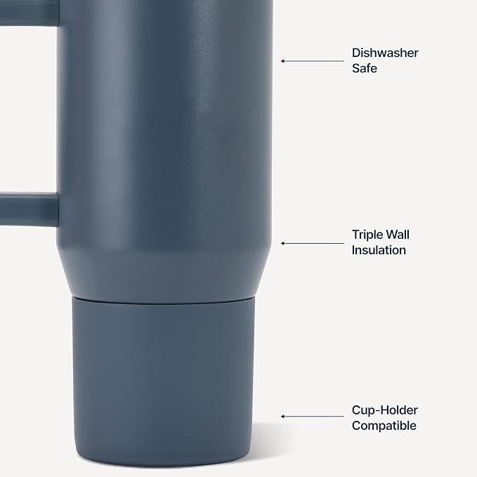 HydroJug Coffee Traveler 20oz Ceramic-Lined Mug with Handle, Cascade