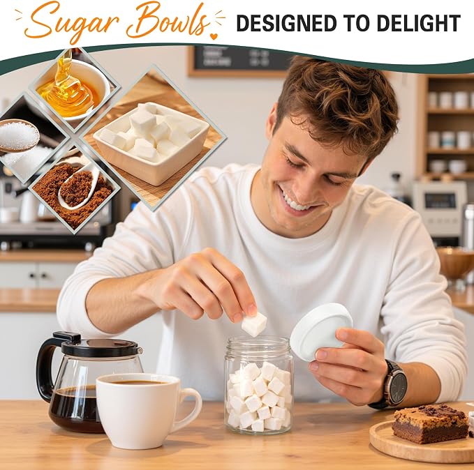 Yogurt Containers with Lid, Overnight Oats Container, Parfait Cups with Lid | Wide Mouth Mason Jars 16oz, Glass Jar with Airtight Lid for Yogurt, Chia, Sugar, Snack, Oats, Food Storage, Parfait, Candy