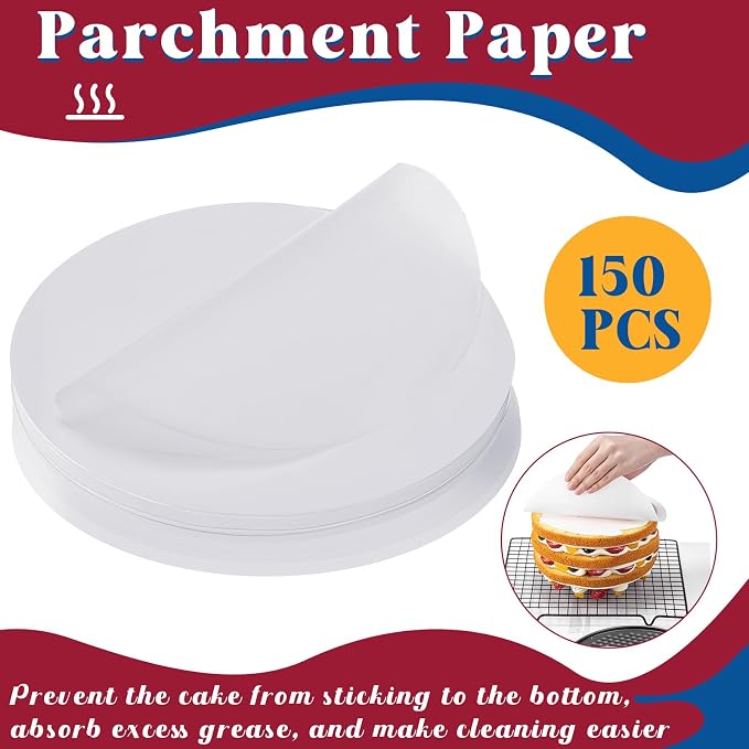 Pickmesh 3 Pcs 9inch Springform Pan with 150 Pcs Parchment Paper Nonstick Cheesecake Pan Mold with Removable Bottom for Cheesecake Cake, Black