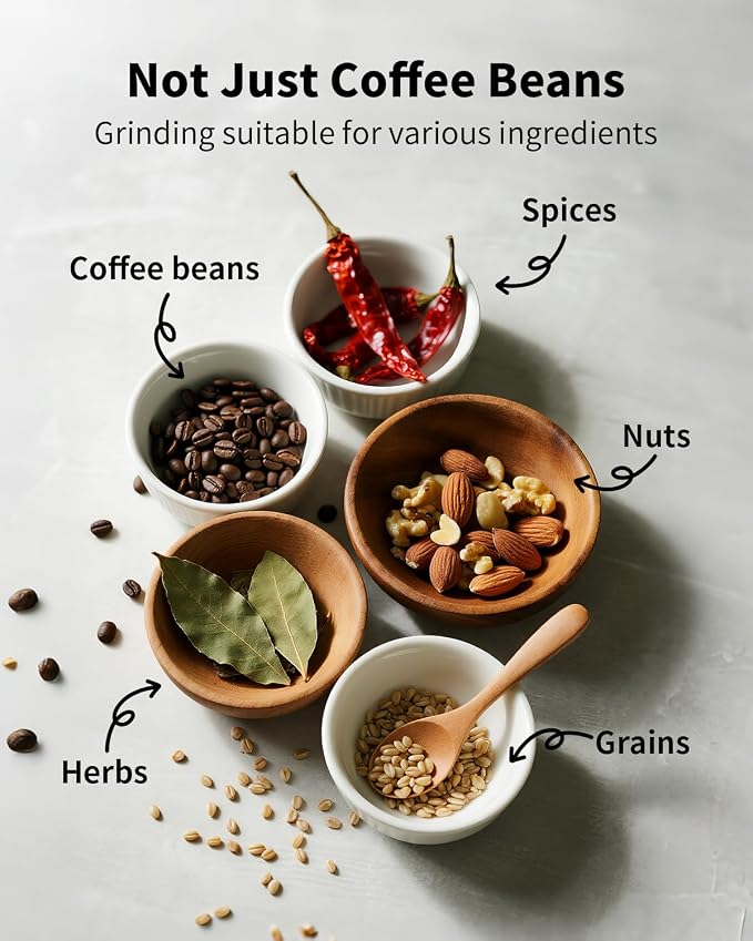 SHARDOR Electric Coffee Grinder, 70g Large Capacity Spice Grinder with Visual Timing Knob for Precise Grind, Quiet Coffee Bean Grinder for Espresso, French Press, Herbs and Grains, Black