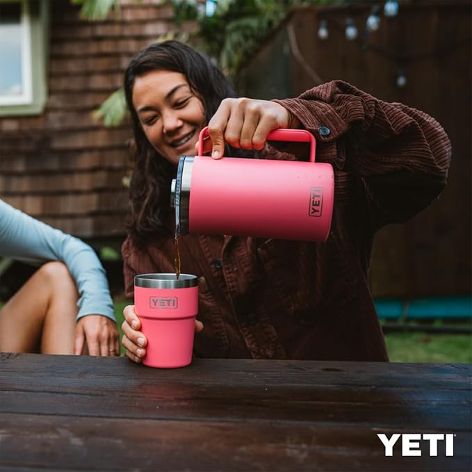 YETI Rambler 34 oz. French Press Coffee Maker, Tropical Pink