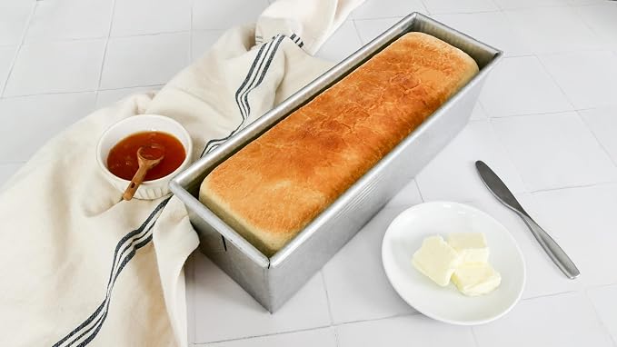 USA Pan Pullman Loaf Pan with Cover, Large w Set of 2, 13 x 4 (Pack of 3)
