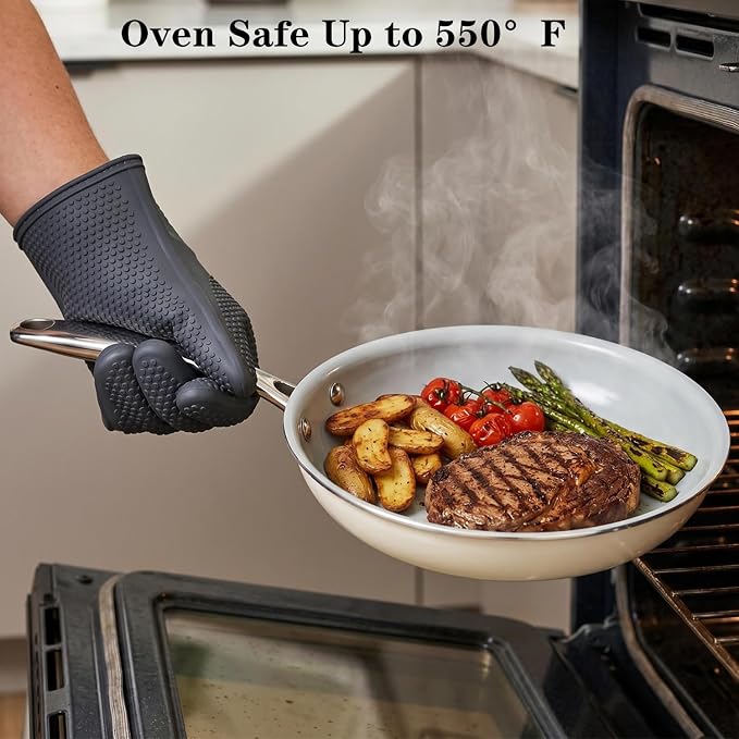 Nonstick Frying Pans Ceramic Skillet: 8Inches Non Stick Egg Fry Pan - PFOA PTFE PFAS Free