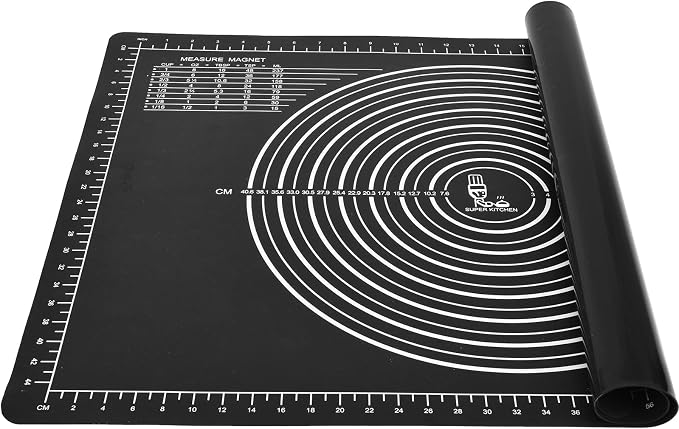 Super Kitchen Non-Slip Silicone Pastry Mat 28 ×20 for Non Stick Baking Mats | Countertop Placemats, Dough Rolling, Kneading/Fondant/Pie Crust Pad