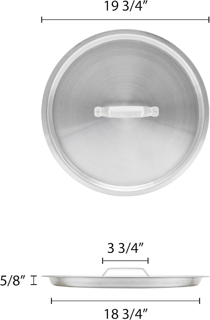 Thunder Group Stock Pot Lid, 80 Quart, Silver
