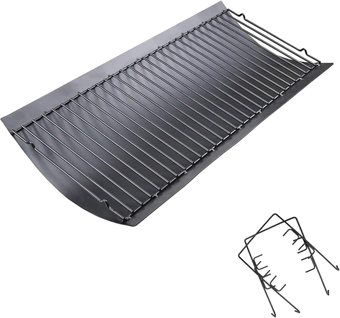 27" Ash Pan for Char-Griller 1224 1324 2121 2222 2727 2828 2929, Char Griller Replacement Parts Charcoal Tray for Grill, Chargriller Parts Replacement Fire Grate Hanger, Fits Char-Broil 17302056