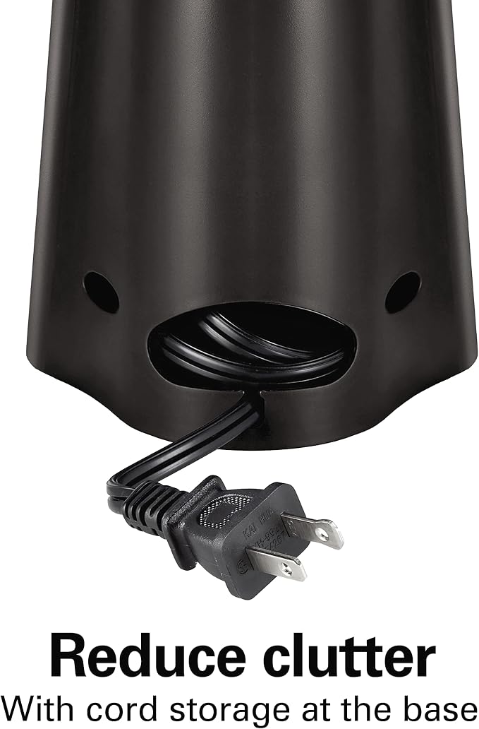 Hamilton Beach Extra-Tall Electric Can Opener Knife Sharpener | Easy-Clean Detachable Cutting Lever & Blade | Cord Storage | Automatic Shutoff | Black | 76702J