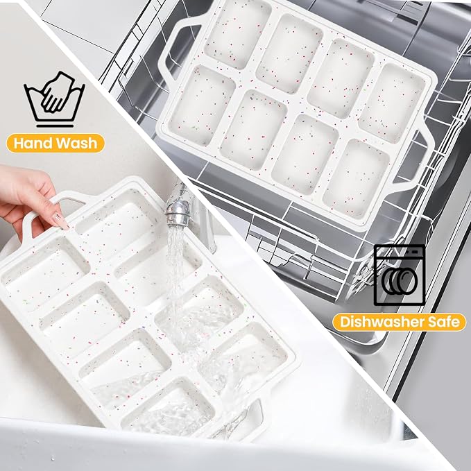 Metal Reinforced Silicone Mini Loaf Pan, 8-Cavity Nonstick Mini Bread Pans | BPA Free, Oven Dishwasher Safe, Food-Grade Silicone, 1 Pack, for Baking Banana Bread, Cakes, Brownies, Meatloaf