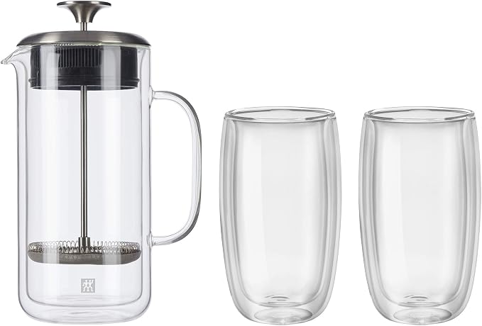 ZWILLING Sorrento Double Wall French Press and Latte Glass