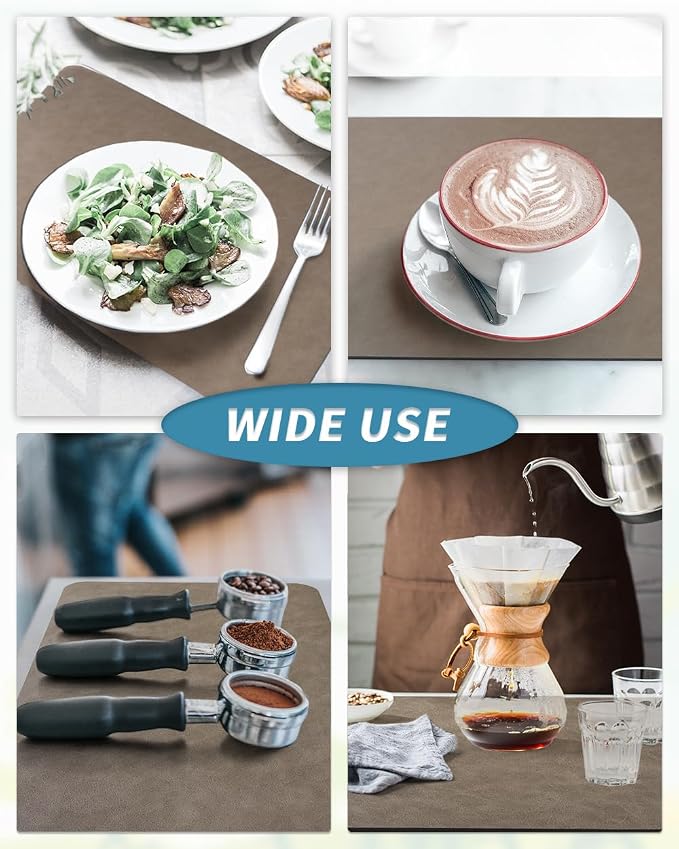 AMOAMI Coffee Mat Hide Stain Rubber Backed Absorbent Dish Drying Mat for Kitchen Counter - Fits Under Coffee Maker or Machine
