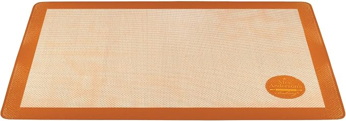 Mrs. Anderson's Baking Non-Stick Silicone Baking Mat - Reusable Oven Liner & Pastry Mat - For Breads, Cookies, Roasting & More - Baker’s Essentials - Heat-Resistant to 480°F - Baking Mat