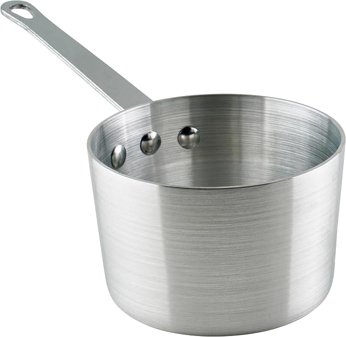 Winco 1 1/2 qt Heavy-Duty Tapered Aluminum Sauce Pan | Great for Cooking, Food Preparation and Restaurant Kitchens